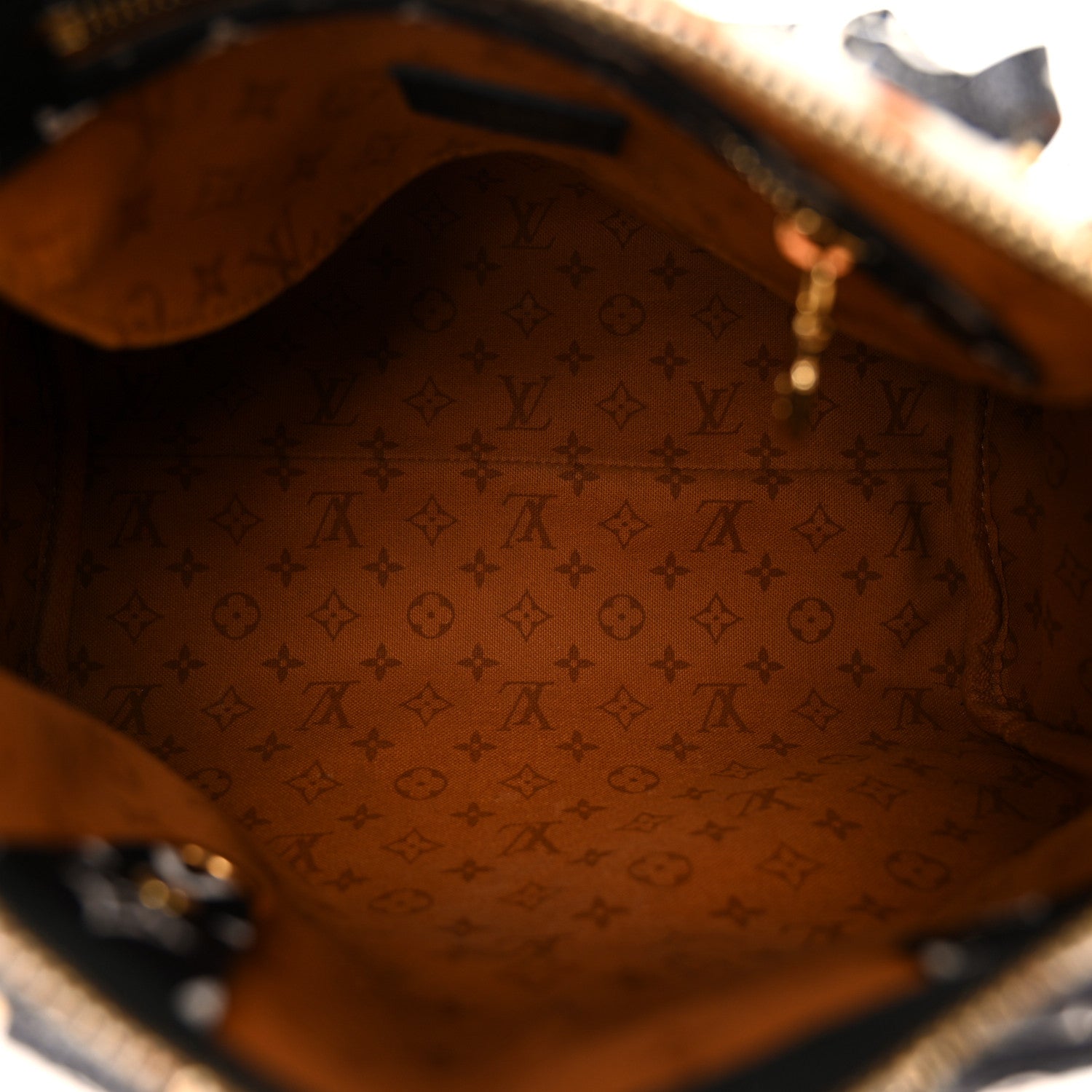 Louis Vuitton Monogram Giant Crafty Speedy Bandouliere 25 Creme Caramel 5 of 9
