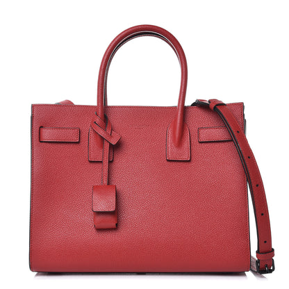 Saint Laurent Grained Calfskin Baby Sac De Jour Red 1 of 10