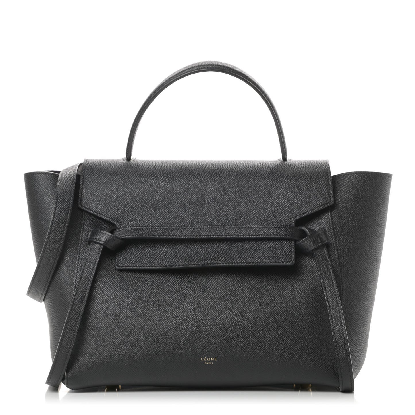 Grained Calfskin Mini Belt Bag Black