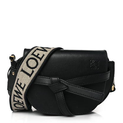 Loewe Calfskin Jacquard Mini Gate Dual Bag Black 1 of 8