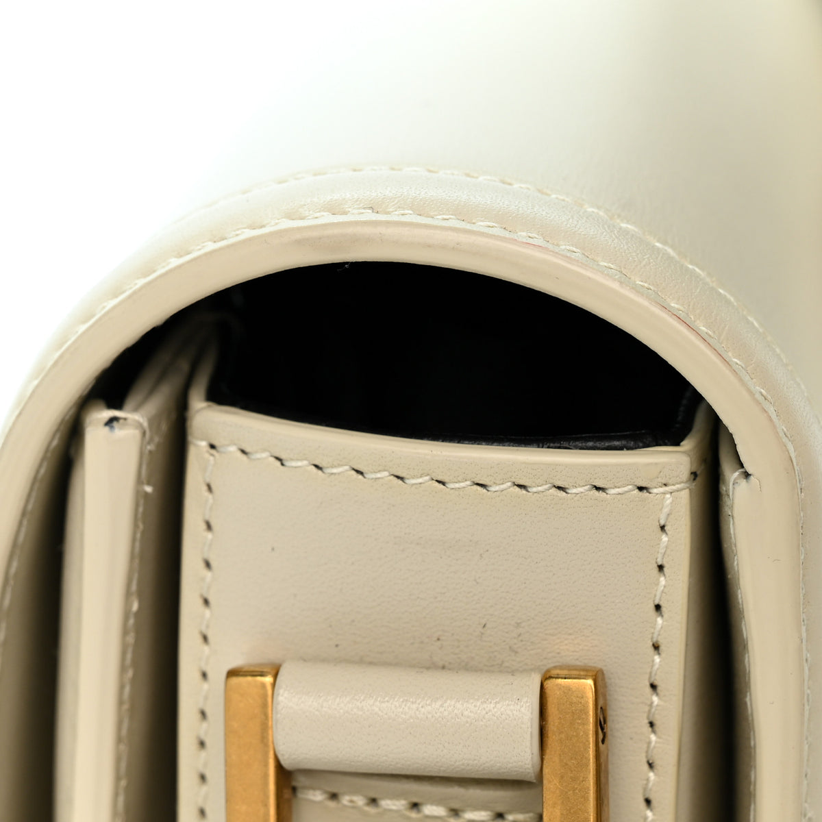 Saint Laurent Box Calfskin Monogram Medium Solferino Satchel Crema Soft 11 of 11