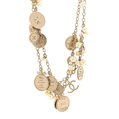 Chanel CC Medallion 100 Anniversary Chain Necklace Gold 1 of 4