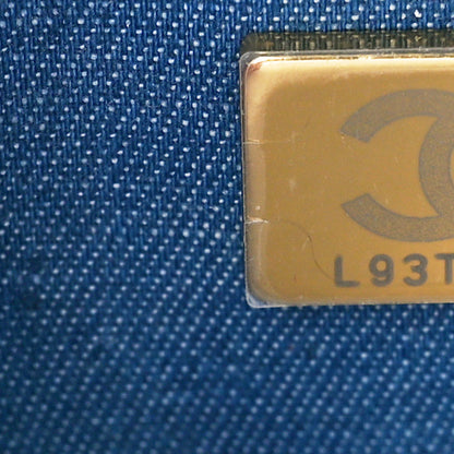 Chanel Denim Quilted CC Pearl Crush Wallet on Chain WOC Blue 7 of 10