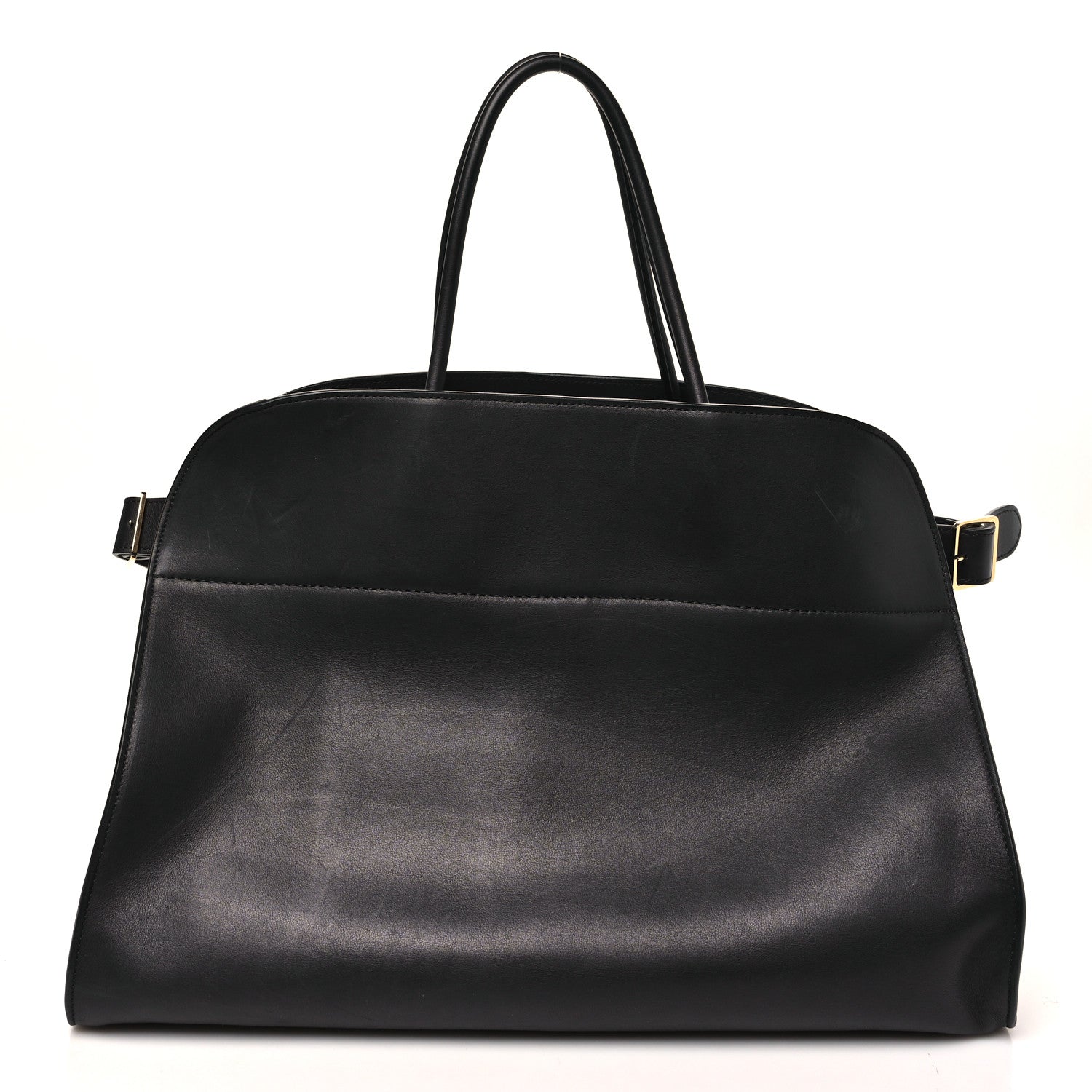 The Row Polished Saddle Calfskin Soft Margaux 17 Black 1864261
