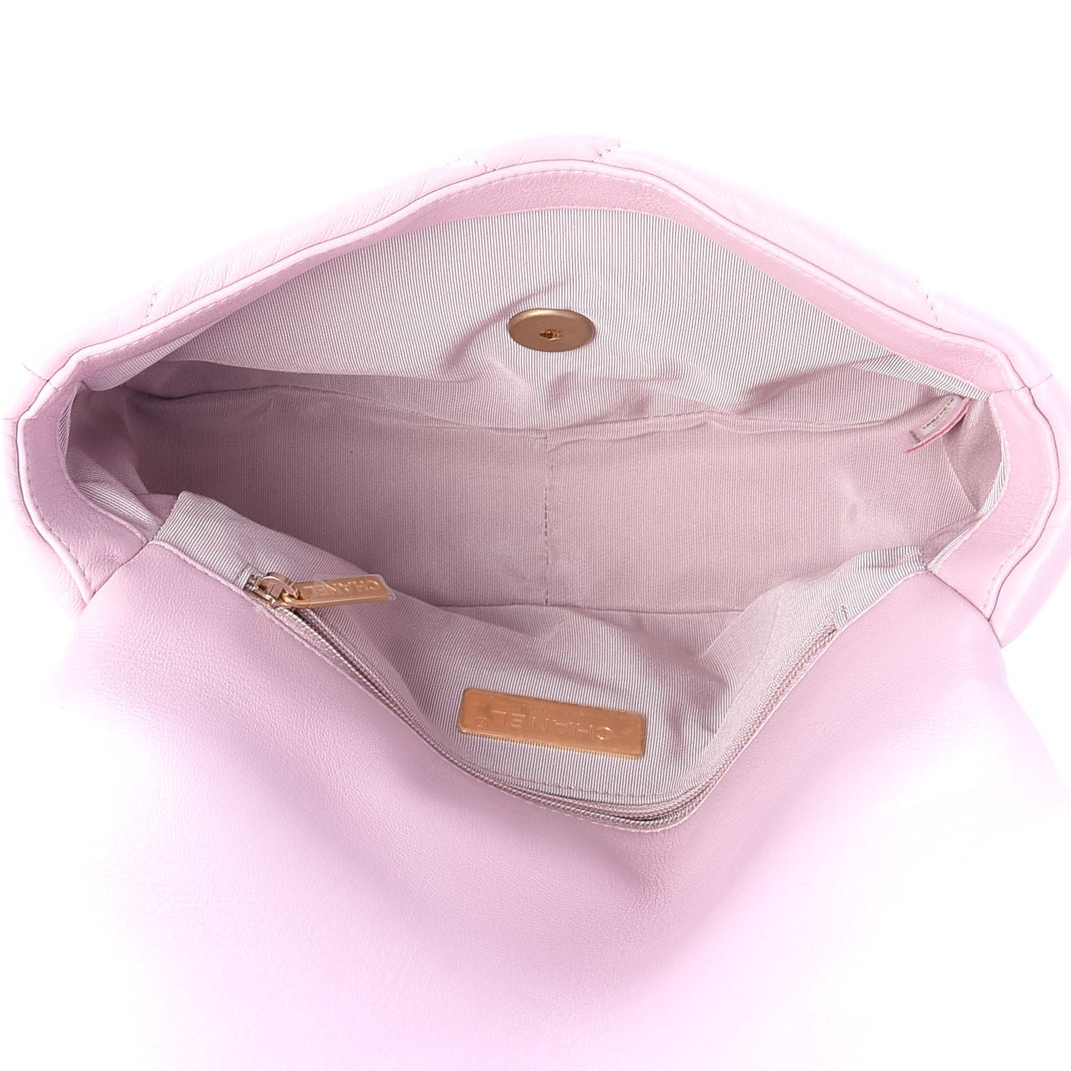 Chanel Lambskin Quilted Medium Chanel 19 Flap Light Pink 5 of 11