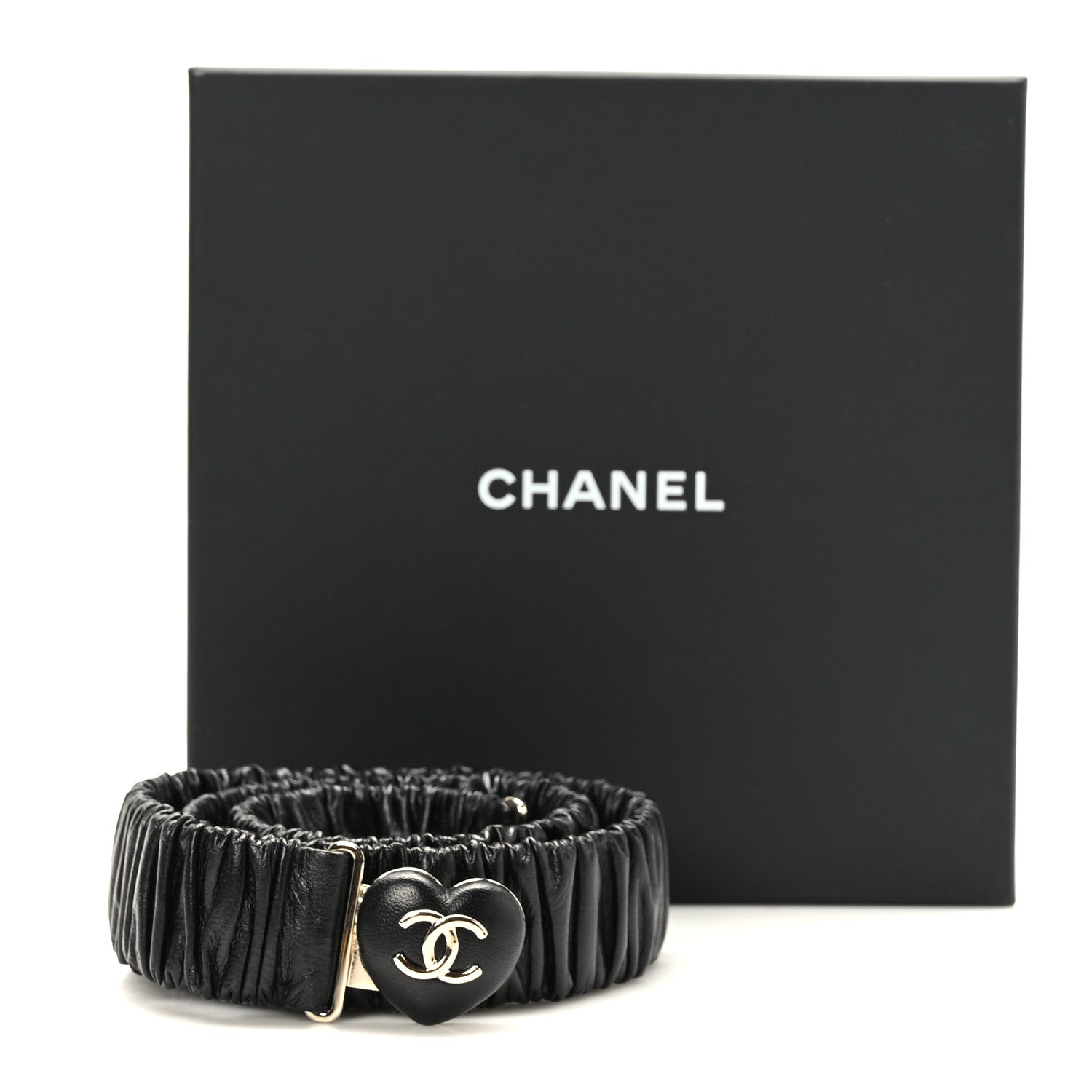 Chanel Calfskin CC Heart Belt 85 34 Black 5 of 5
