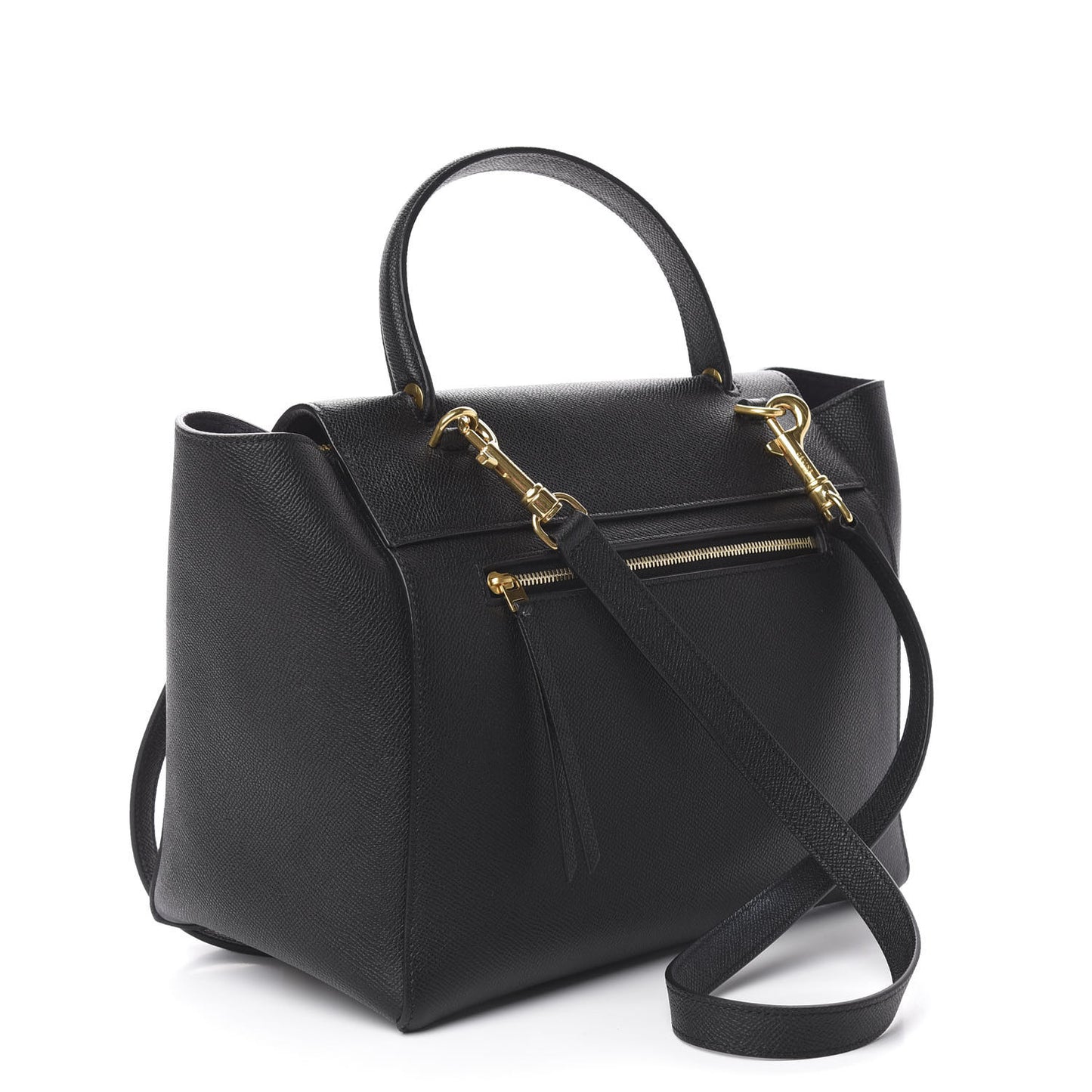 Grained Calfskin Mini Belt Bag Black