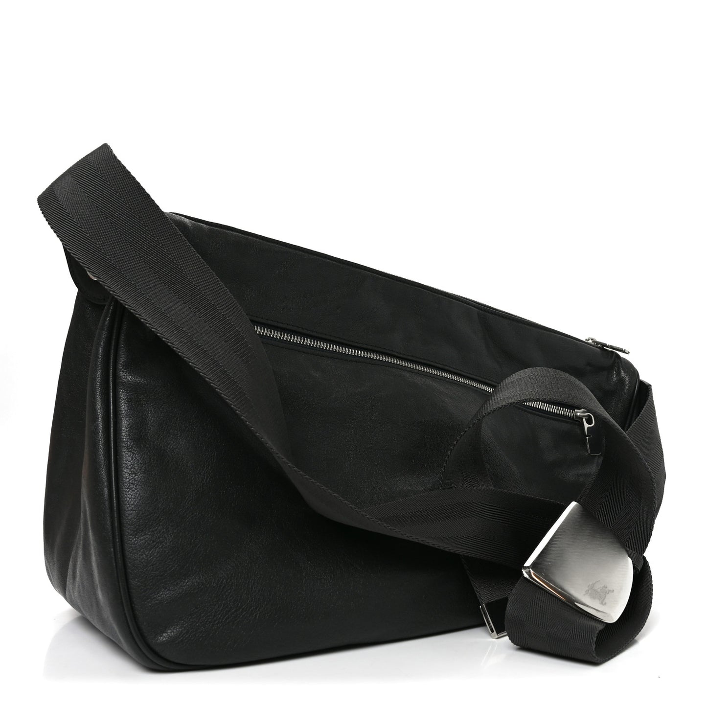 Lambskin Large Shield Messenger Bag Slate