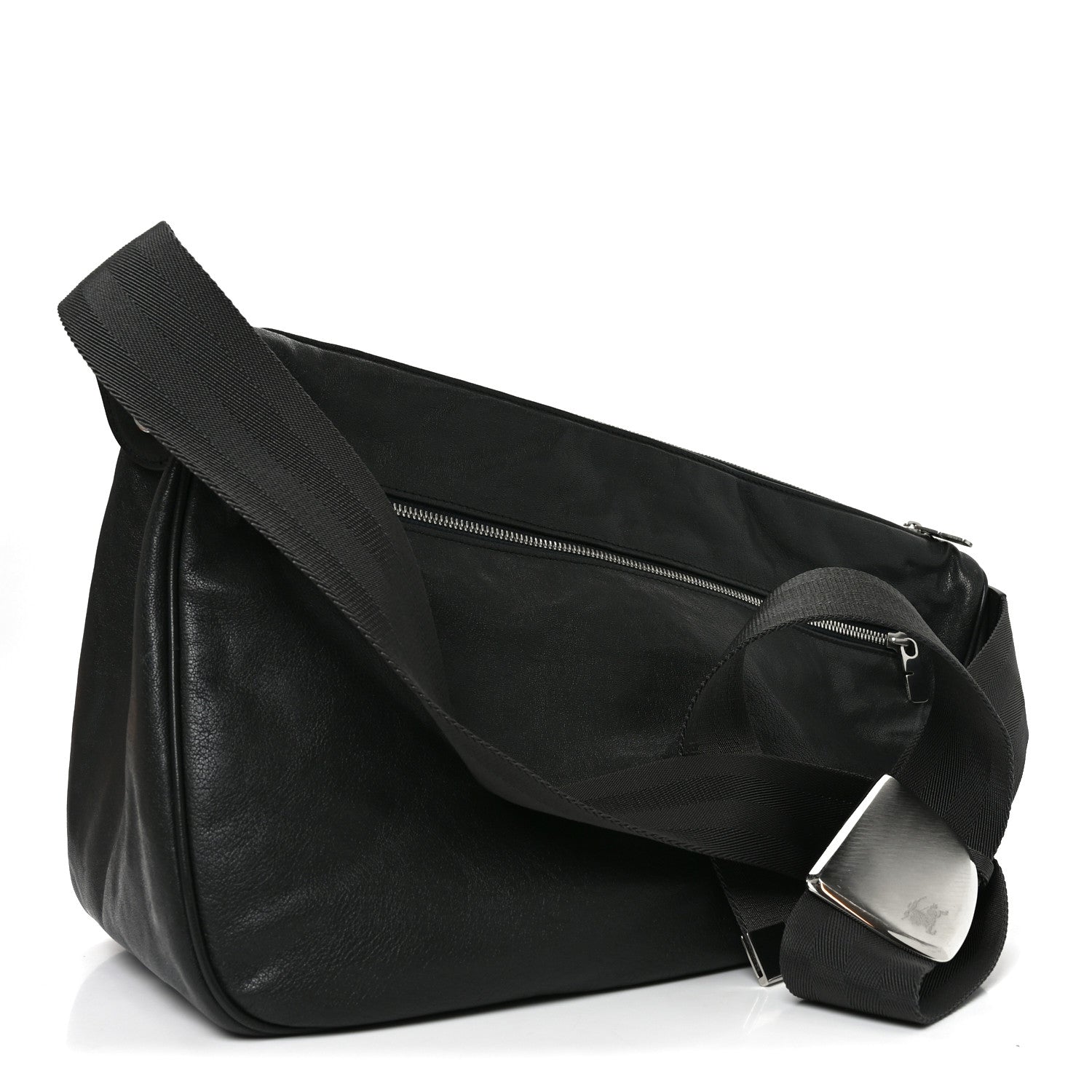 Burberry Lambskin Large Shield Messenger Bag Slate 3 of 9