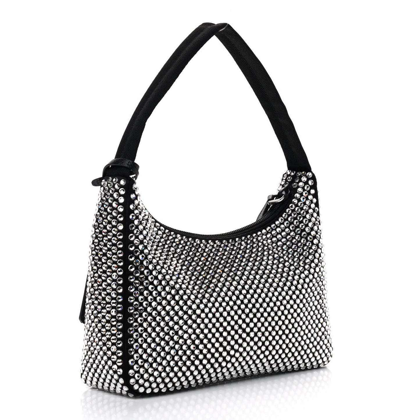 Satin Crystal Mini Re-Edition 2000 Bag Cristal