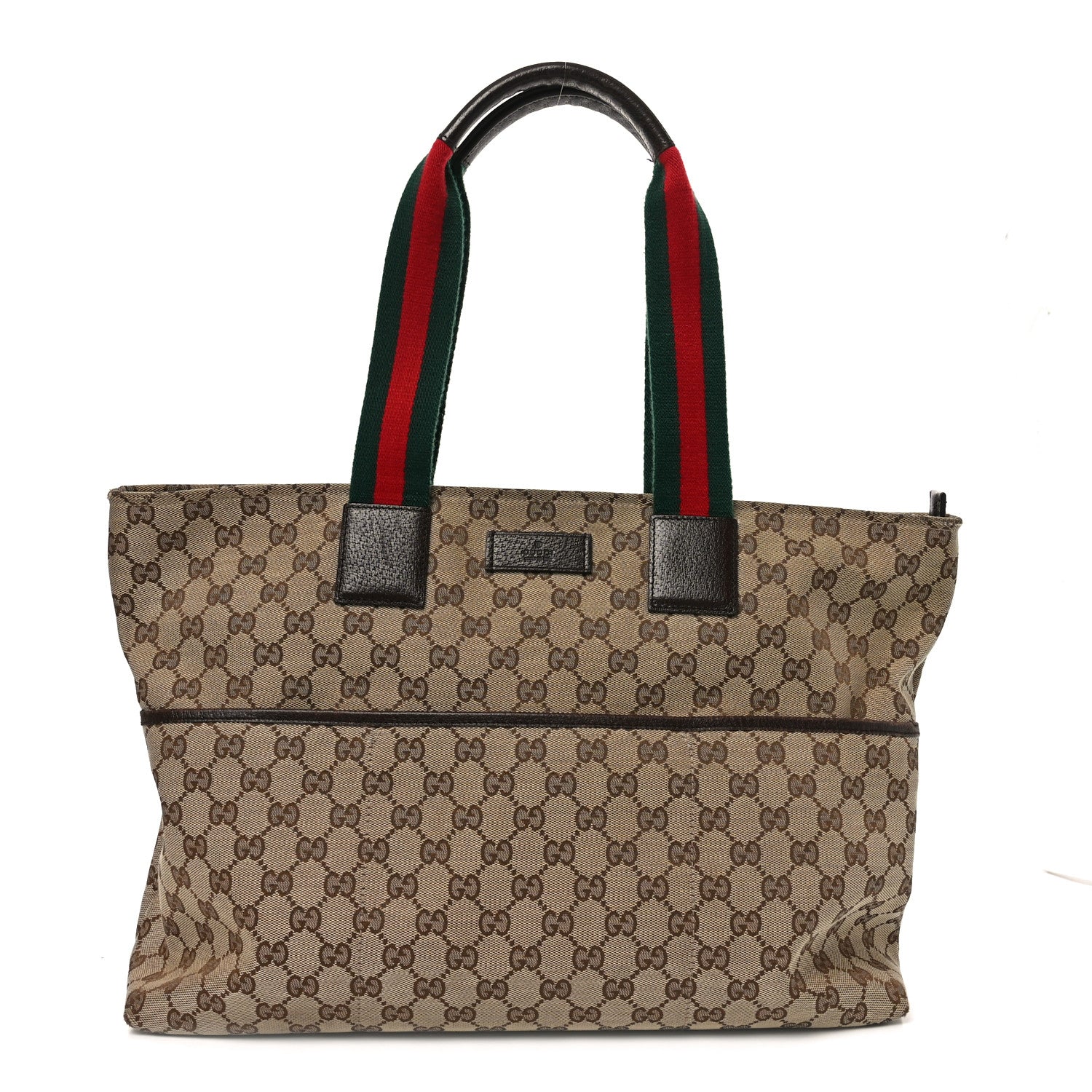 Gucci Monogram Web Large Diaper Tote Brown 1 of 13
