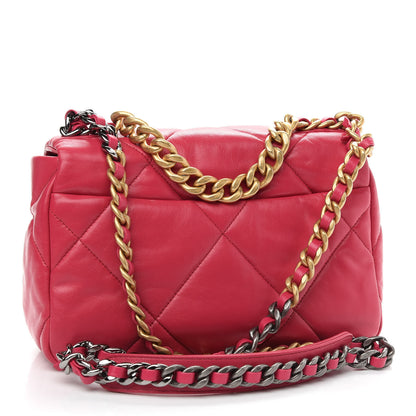 Chanel Goatskin Quilted Medium Chanel 19 Flap Pink 2 of 8