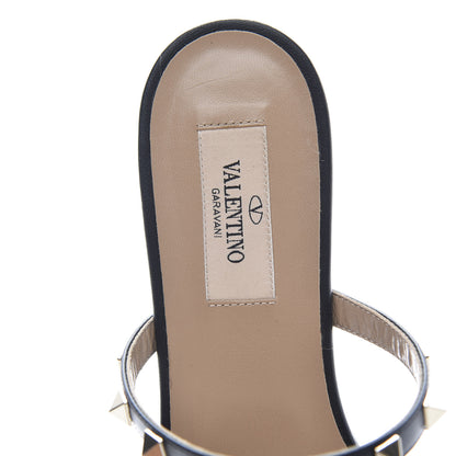 Valentino Garavani Nappa Rockstud Caged Flat Slide Sandals 37.5 Black 6 of 9