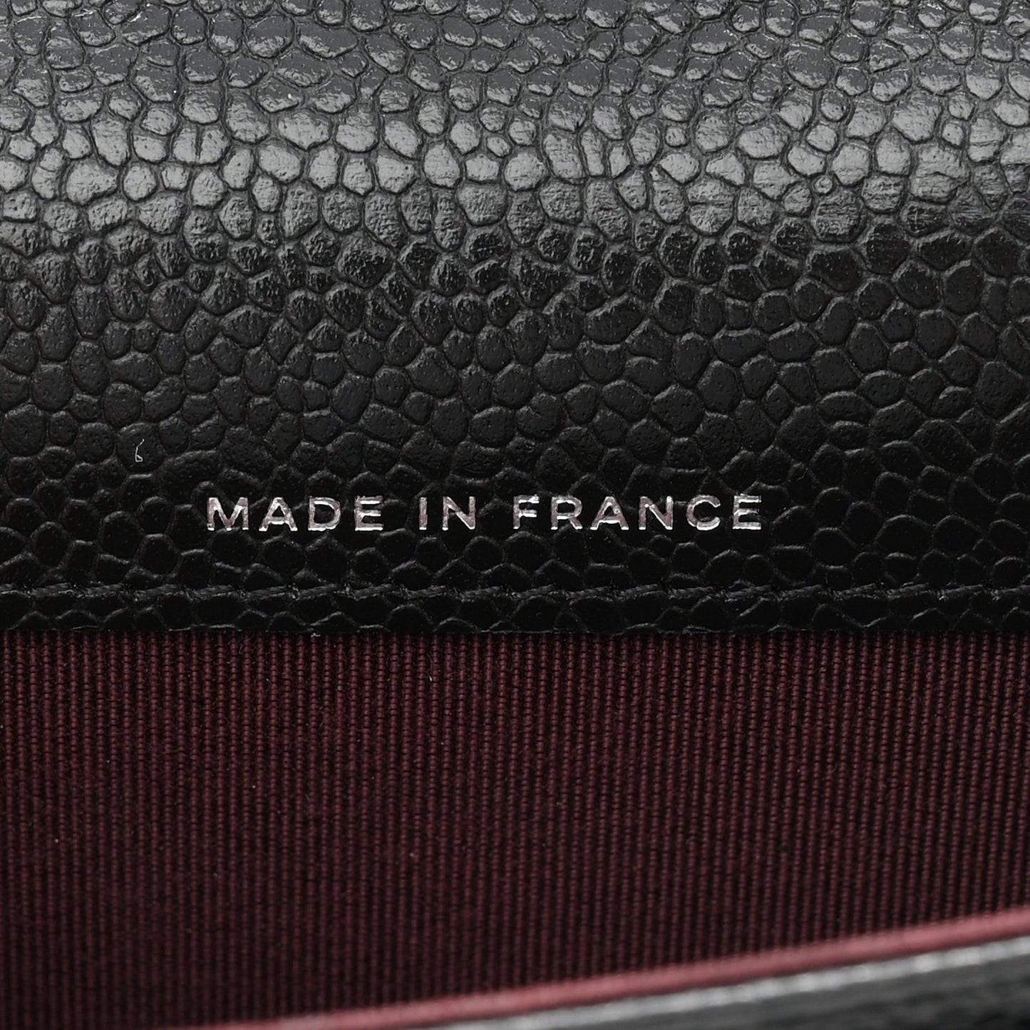 Caviar Quilted Flap Card Holder Wallet Black