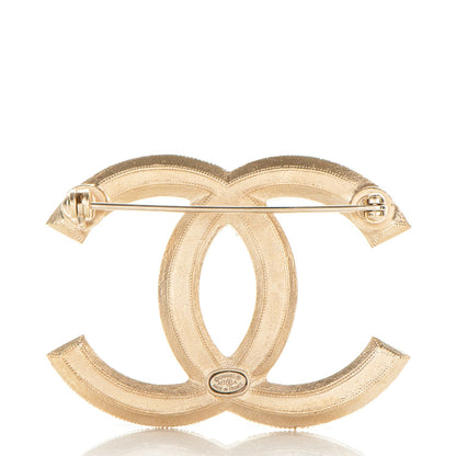 Chanel Pearl CC Brooch Pin Gold 3 of 4