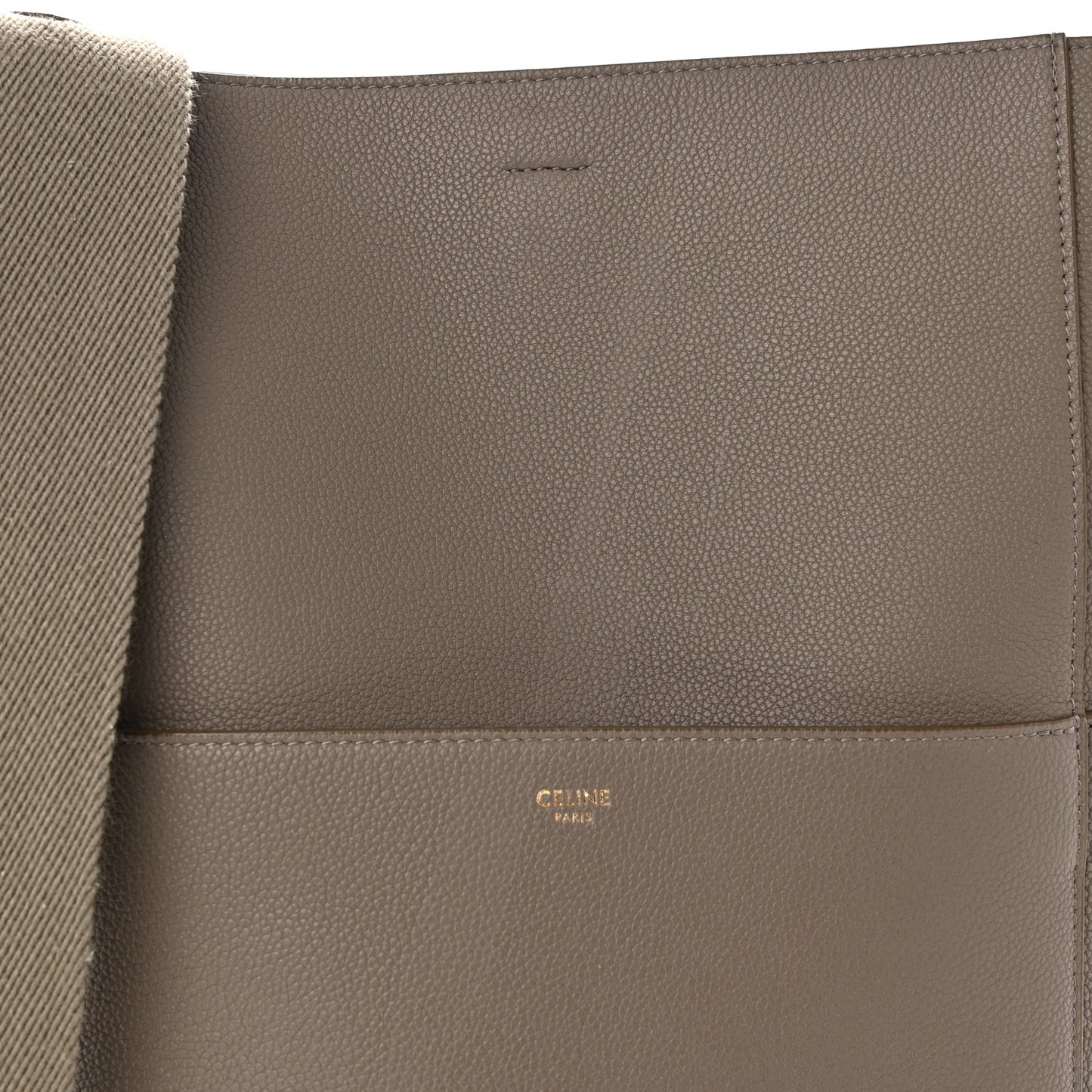 Soft Grained Calfskin Sangle Bucket Bag Taupe