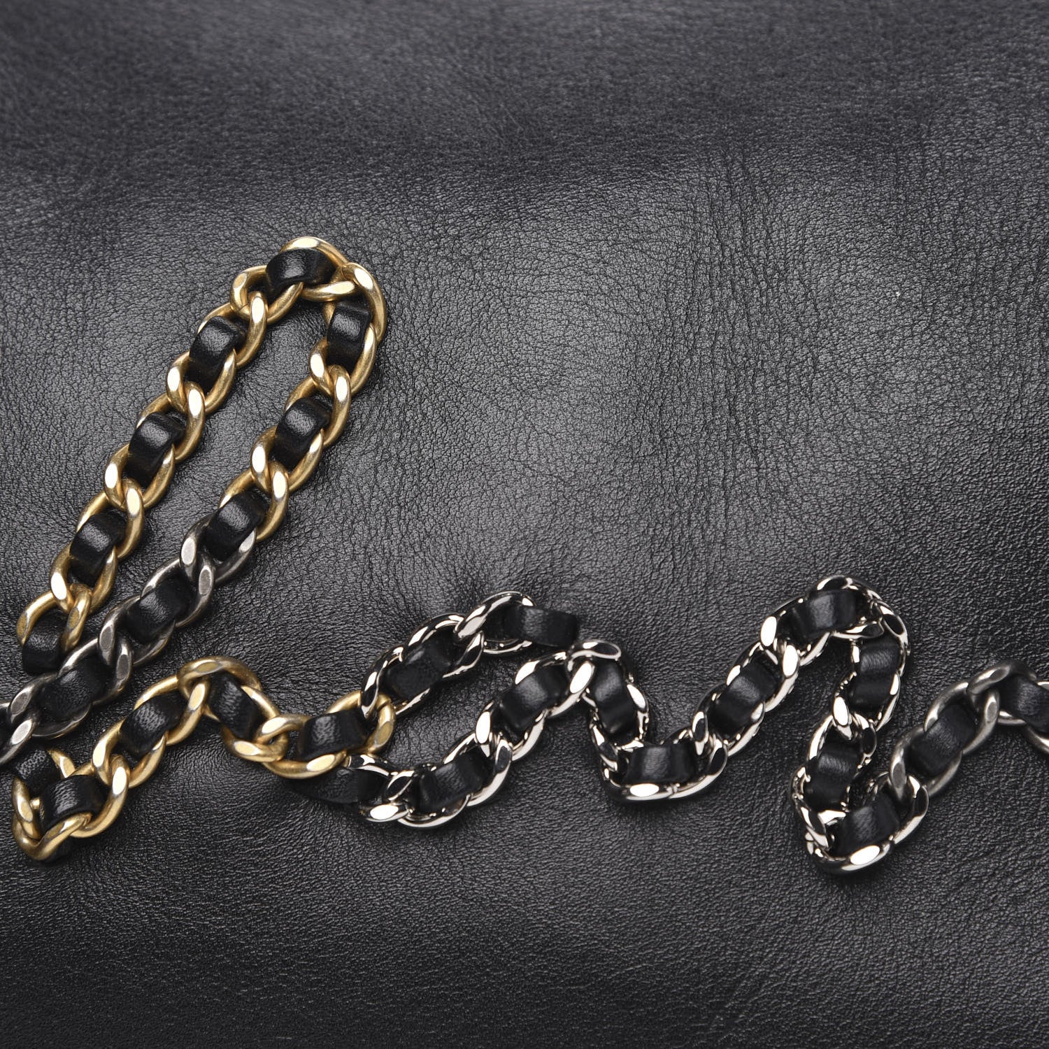 Chanel Calfskin Chain 20s Signature Hobo Black 11 of 12