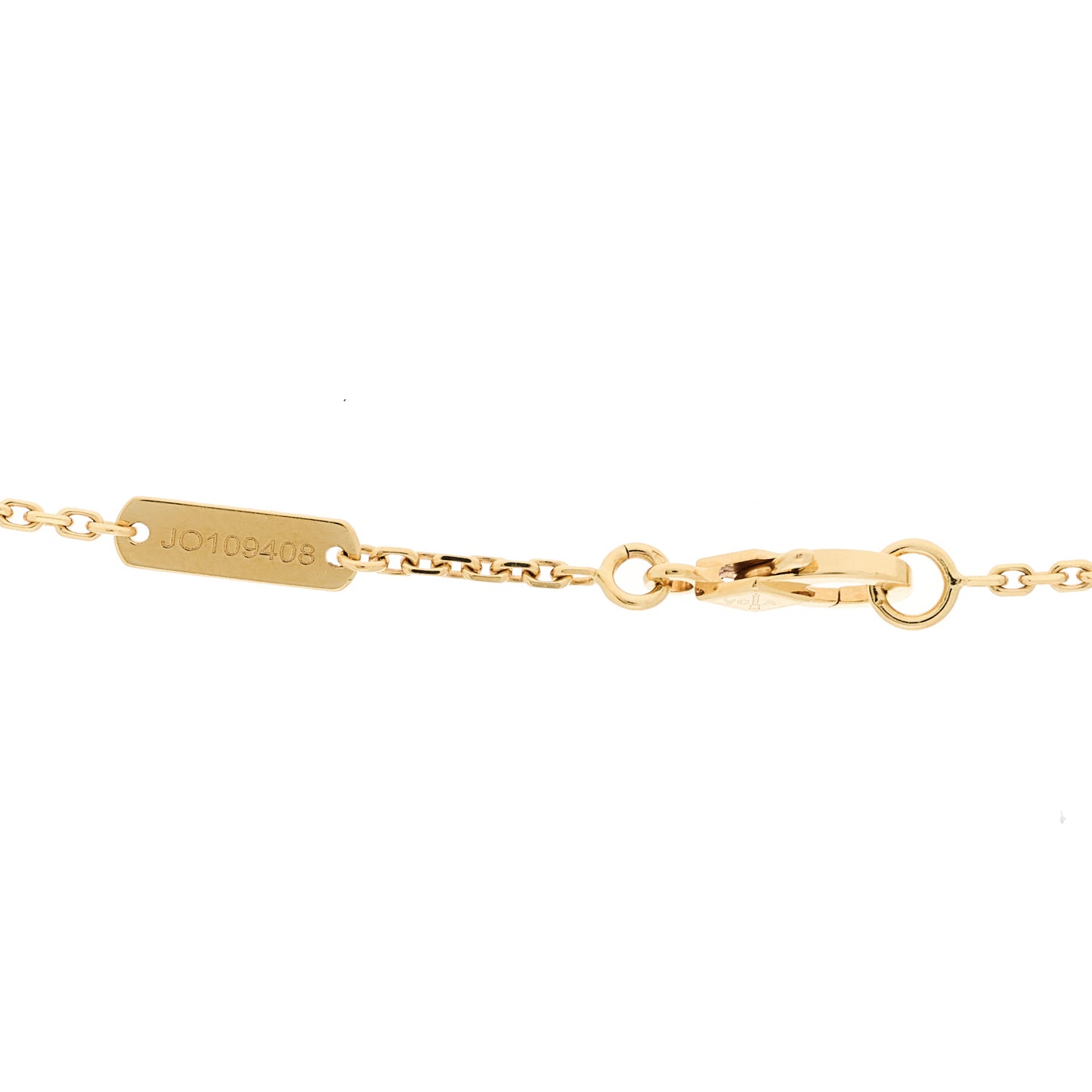 18K Yellow Gold Mother of Pearl Sweet Alhambra Pendant Necklace