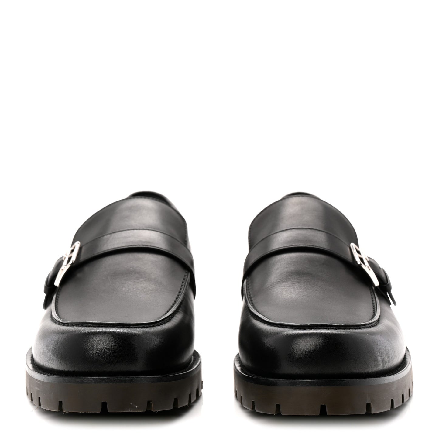 Calfskin Mens Ferdi Moccassin Loafers 45 Black