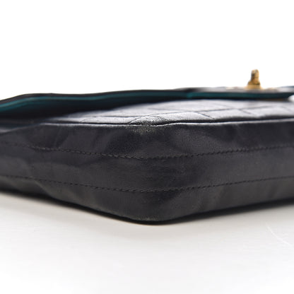 Chanel Lambskin Quilted East West Chocolate Bar Flap Navy 17 of 19