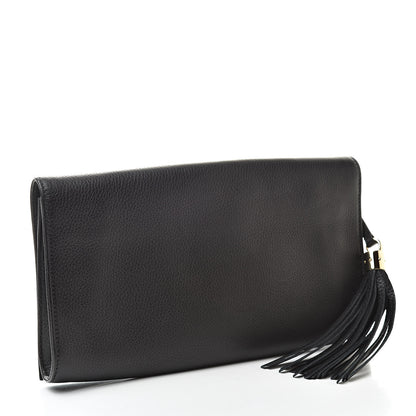 Gucci Pebbled Calfskin Medium Soho Clutch Black 3 of 8