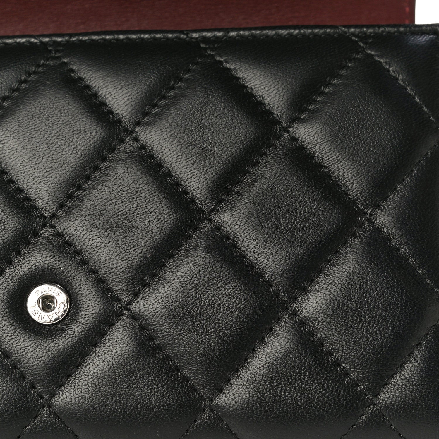 Chanel Lambskin Quilted Large Gusset Flap Wallet Black 20 of 24