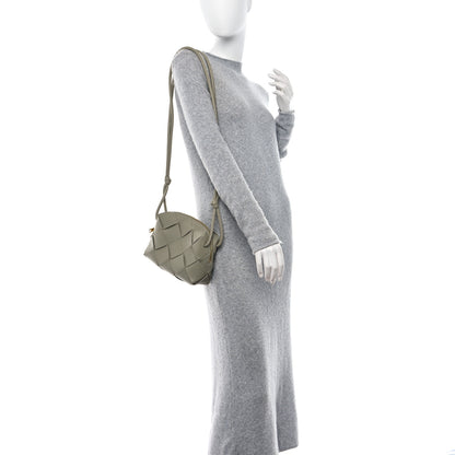 Bottega Veneta Lambskin Maxi Intreccio Small Cassette Camera Bag Travertine 2 of 10