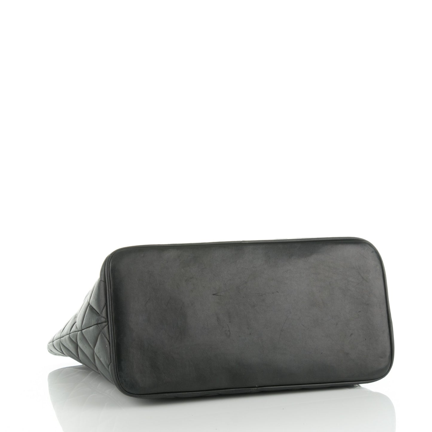 Lambskin Quilted Medallion Tote Black