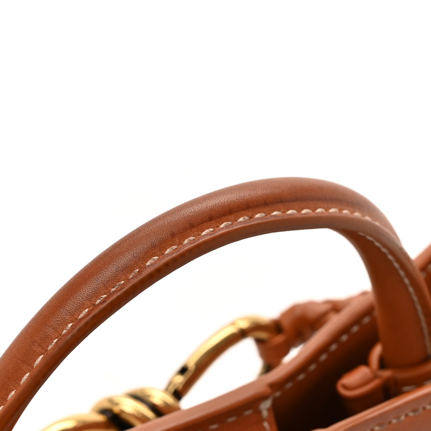 Bottega Veneta Washed Canvas Calfskin Small Andiamo Shoulder Bag Natural Light Wood 14 of 17