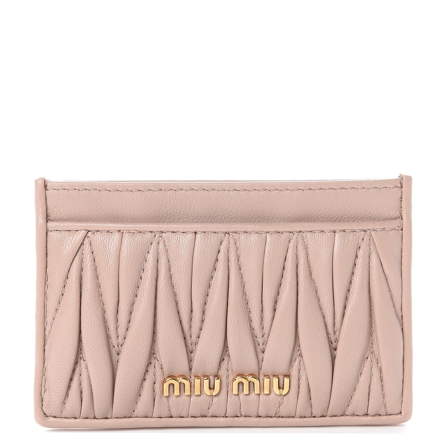 Miu Miu Nappa Matelasse Card Case Cammeo 1 of 5