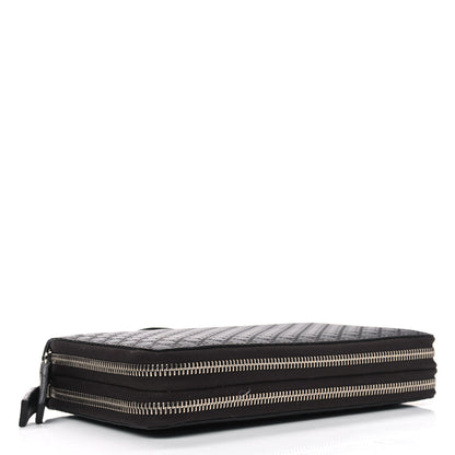 Gucci Soft Microguccissima Zip Around Top Handle Travel Wallet Carbon 3 of 4