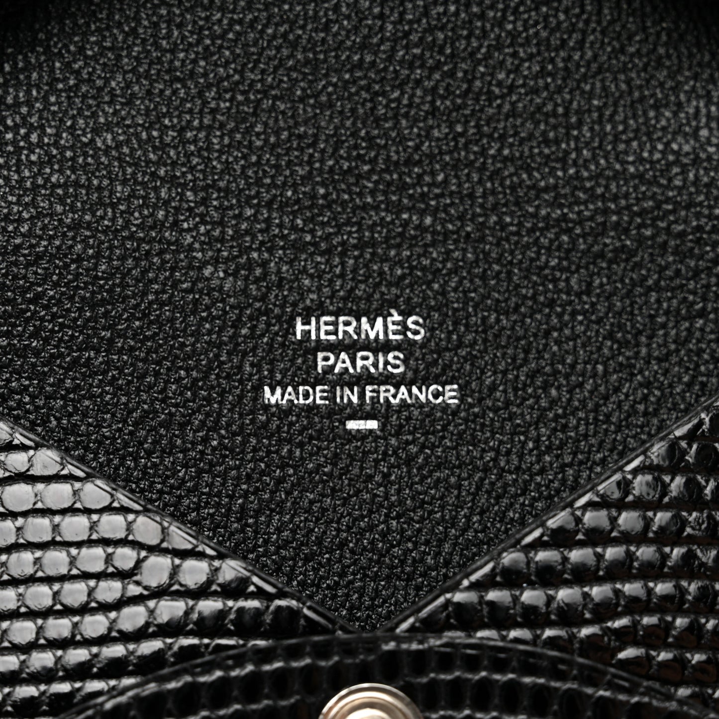 Lizard Calvi Card Case Black