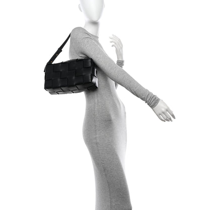 Bottega Veneta Lambskin Maxi Intrecciato Brick Cassette Bag Black 2 of 15