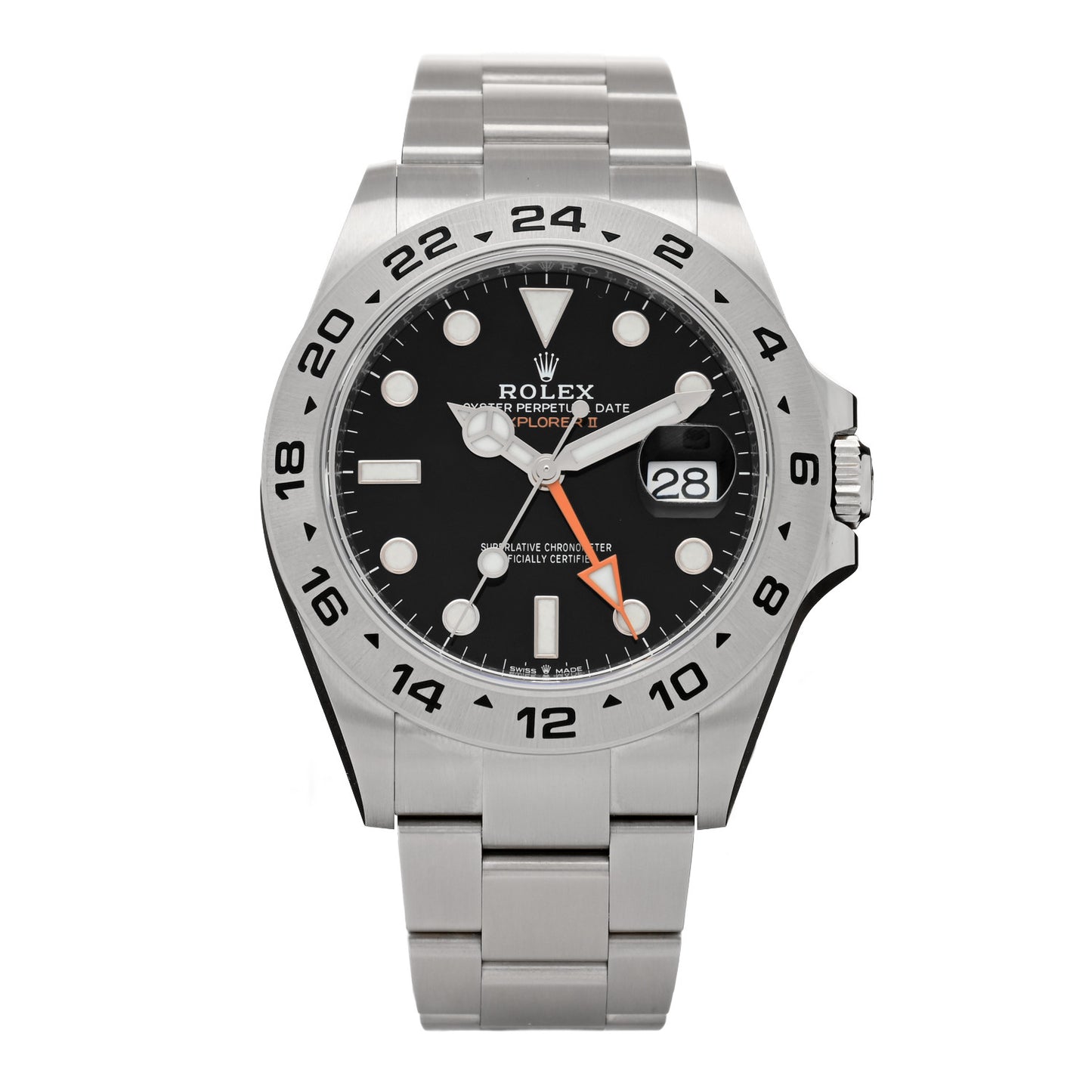 Stainless Steel 42mm Oyster Perpetual Date Explorer II Watch Black 226570
