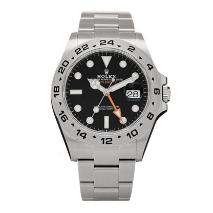 Rolex Stainless Steel 42mm Oyster Perpetual Date Explorer II Watch Black 226570 1 of 5