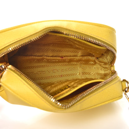 Prada Saffiano Mini Camera Crossbody Bag Ocra 5 of 12