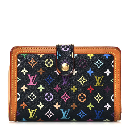 Louis Vuitton Monogram Multicolor French Purse Wallet Black 1 of 14