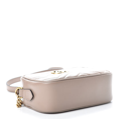 Gucci Calfskin Matelasse Mini GG Marmont Chain Shoulder Bag Porcelain Rose 4 of 11