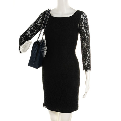 Chanel Calfskin Quilted In The Business Flap Dark Blue 2 of 9