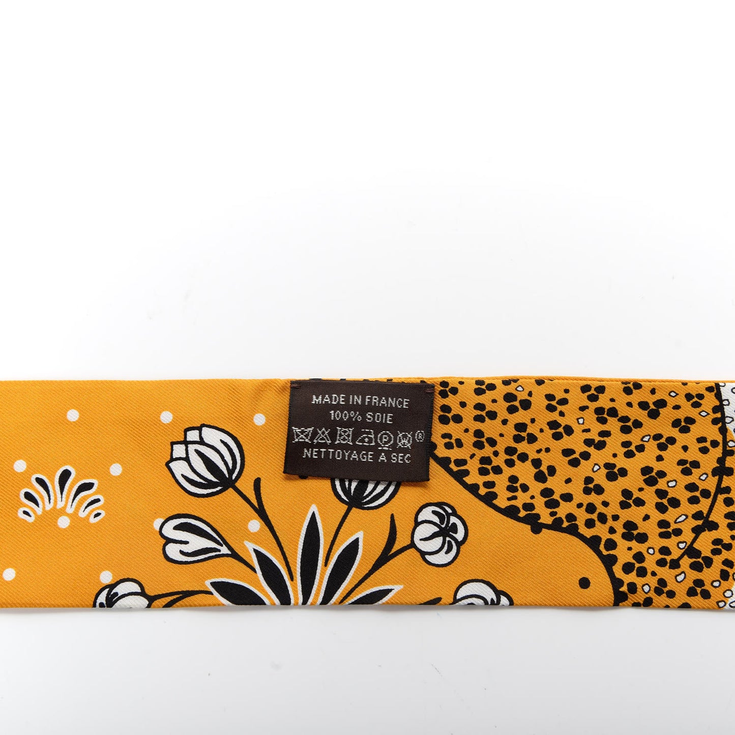 Silk Les Leopards Twilly Miel Black White