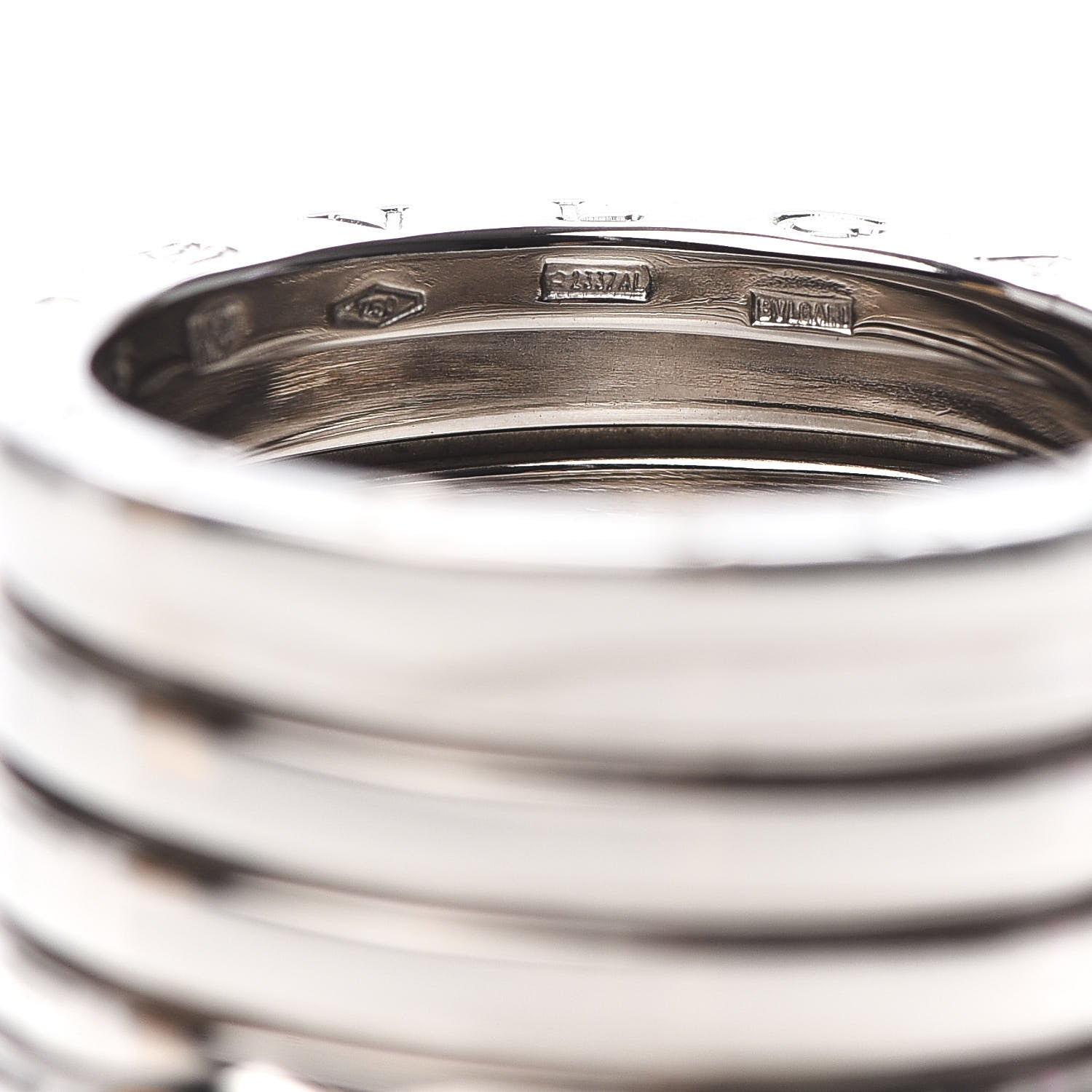 Bulgari 18K White Gold B.Zero1 Four-Band Ring 56 7.5 4 of 4
