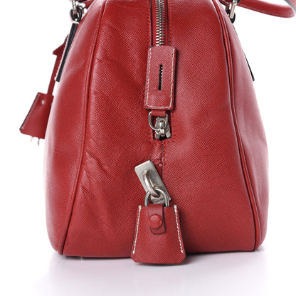 Prada Saffiano Lux Bowling Bag Fuoco 10 of 10