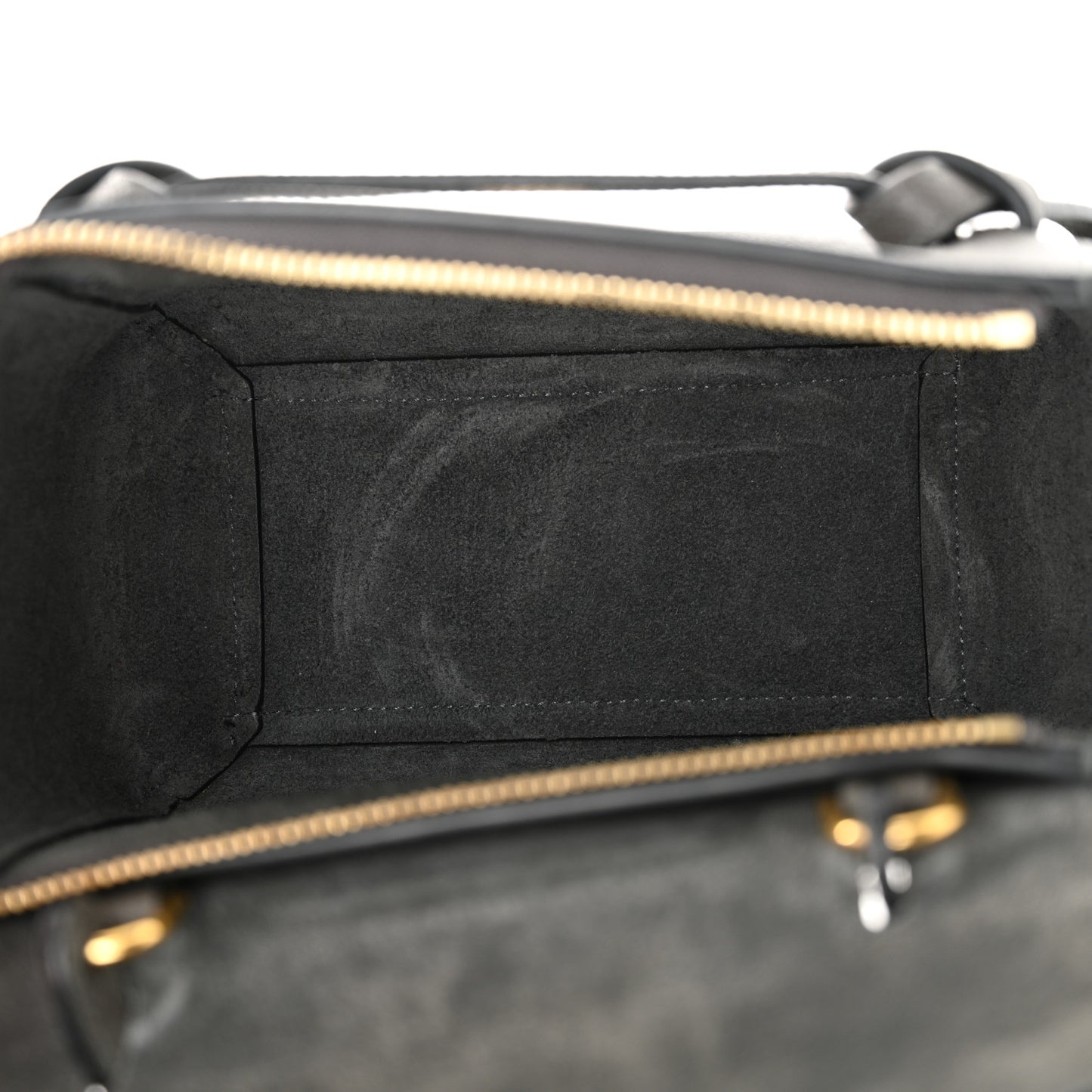 Grained Calfskin Nano Belt Bag Grey