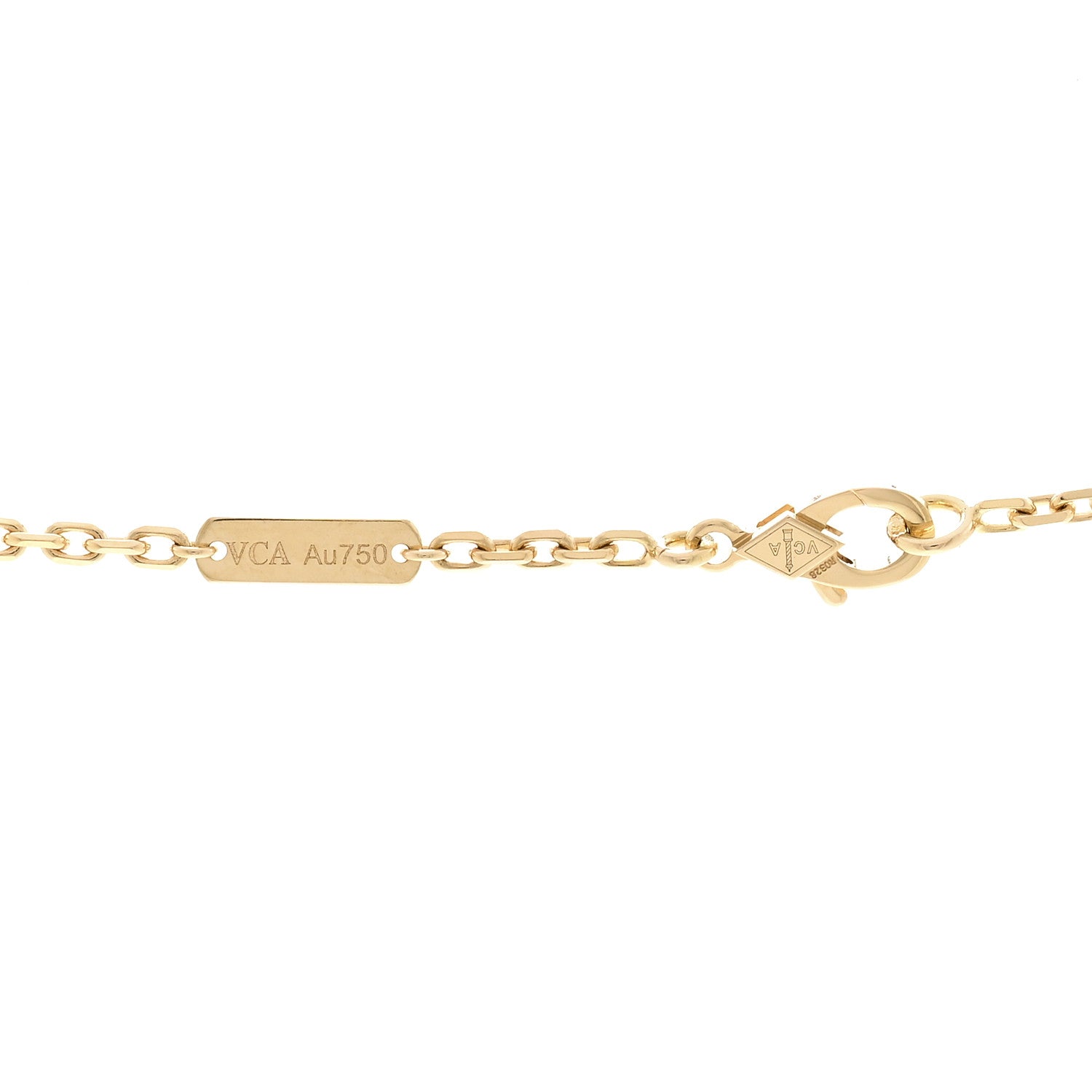 Van Cleef & Arpels 18K Yellow Gold Byzantine Alhambra Pendant Necklace 4 of 6