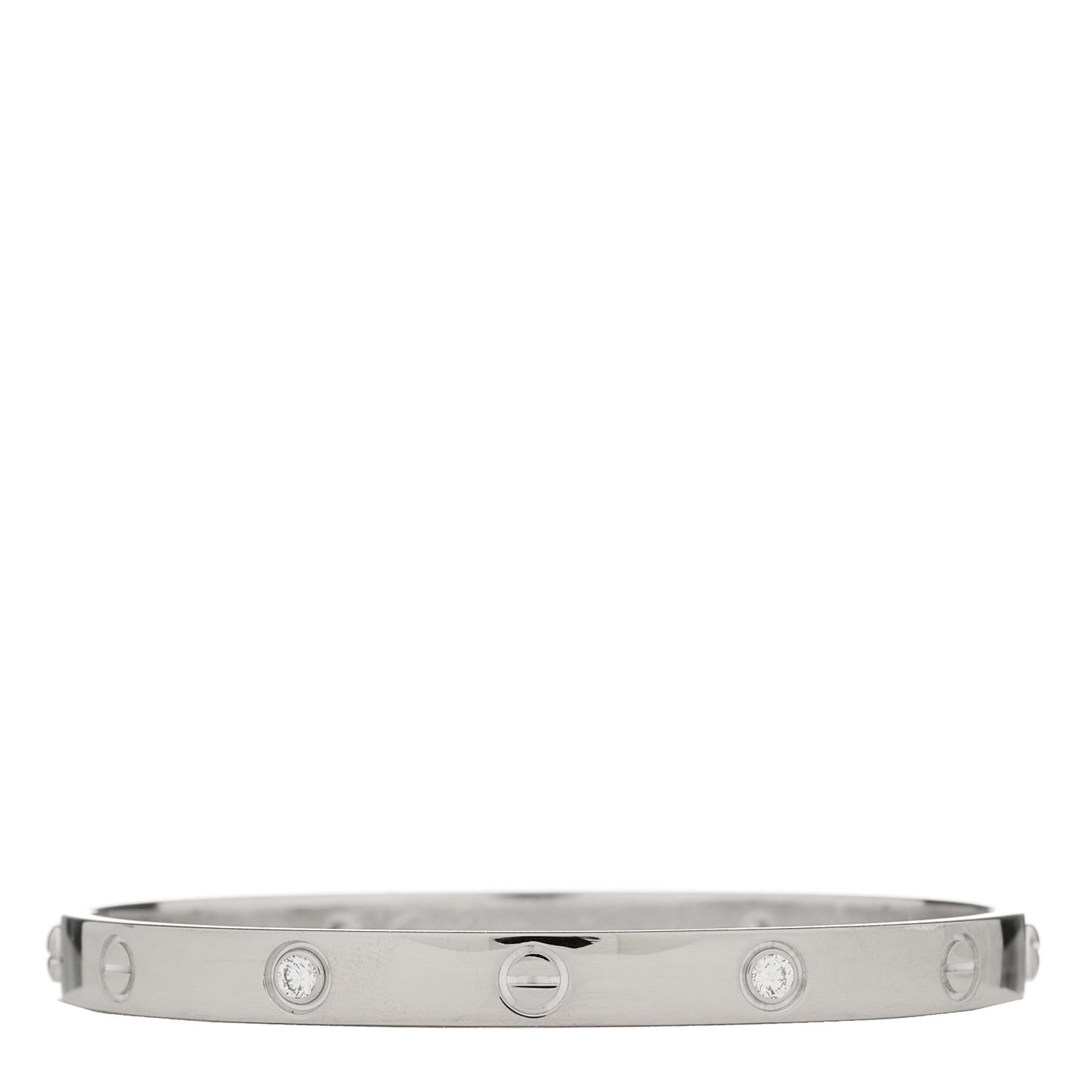 18K White Gold 4 Diamond Love Bracelet 18