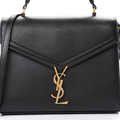 Saint Laurent Grain de Poudre Medium Classic Monogram Cassandra Top Handle Black 7 of 11