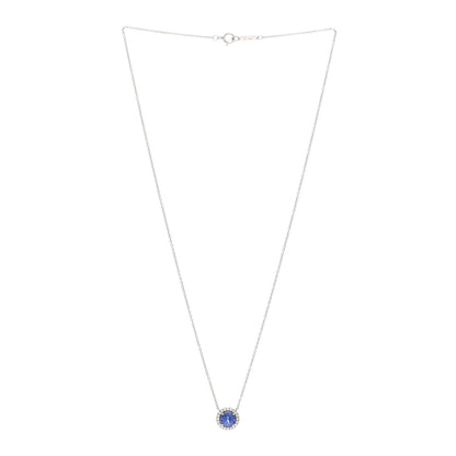 Tiffany Platinum Diamond Tanzanite Soleste Pendant Necklace 3 of 4