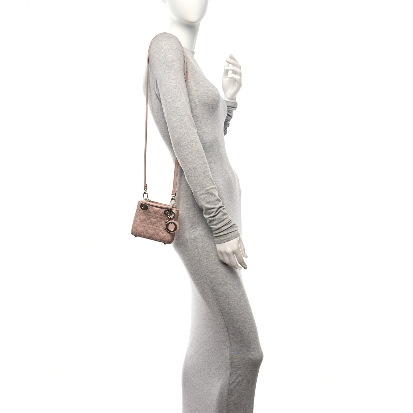 Lambskin Cannage Micro DiorAmour Lady Dior Pink