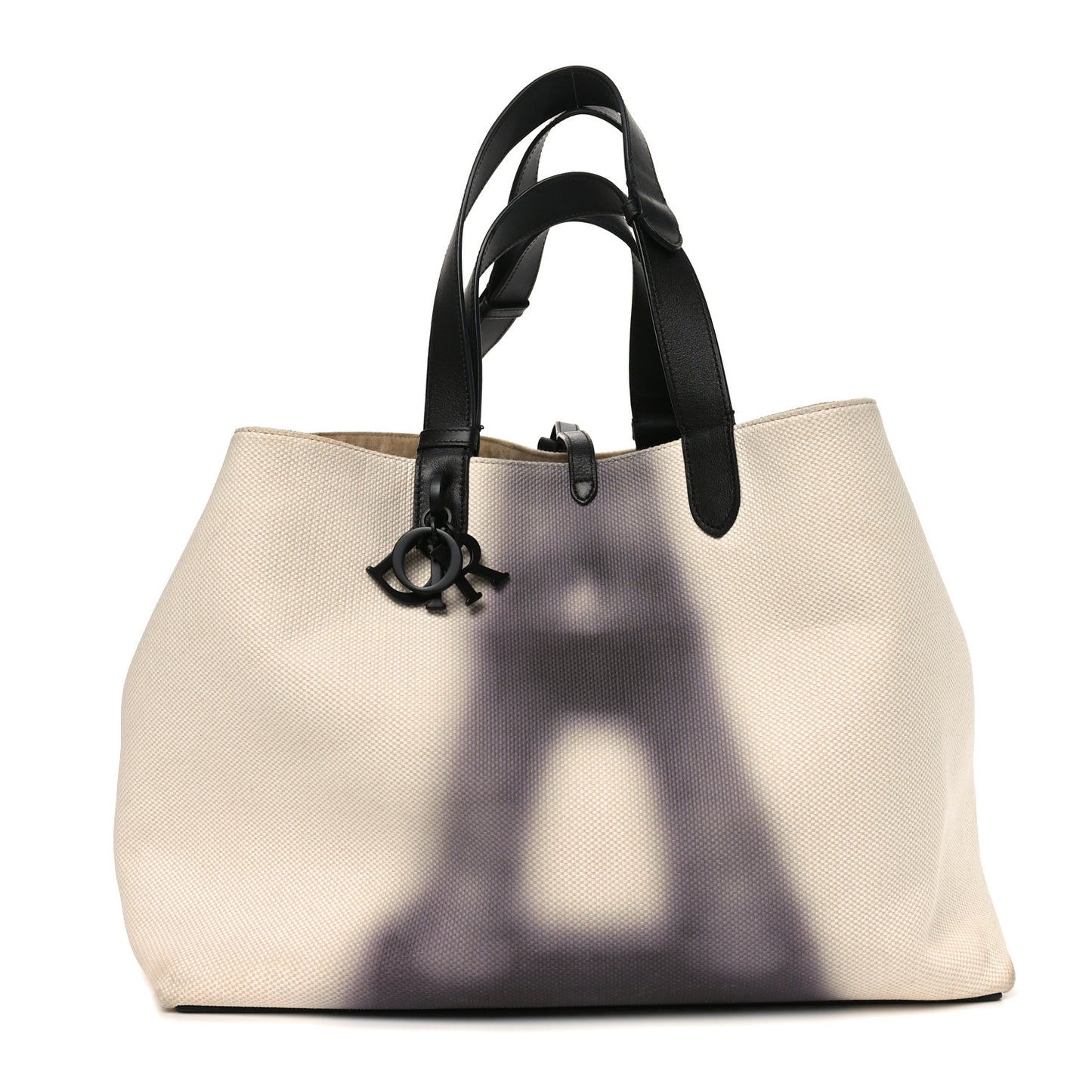 Canvas Large Eiffel Tower Toujours Beige Black