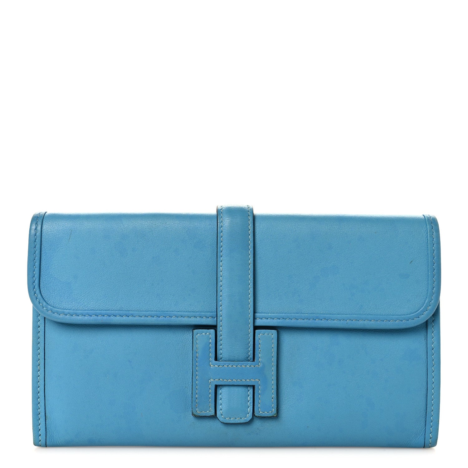 Hermes Swift Verso Jige Duo Clutch Bleu Du Nord Vert Verone 1 of 13